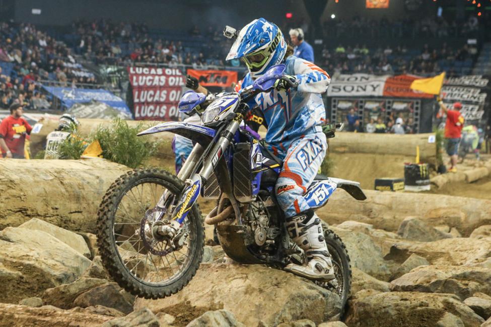 Lexi Pechout won the Women's Endurocross championship with a late race charge.