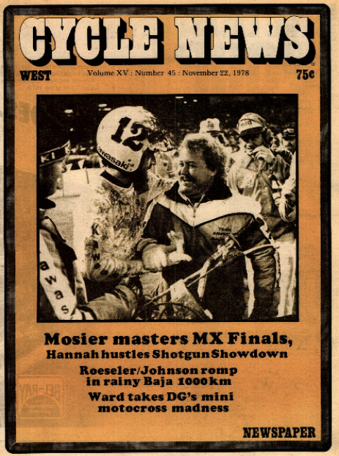 Bob Hannah, Marty Smith, and Marty Tripes chat before the Los Angeles Coliseum race in June.