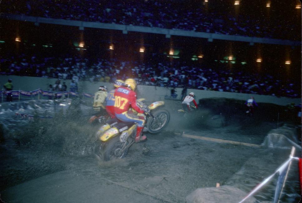 The notorious water-crossing at New Orleans lasted one night.