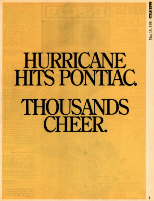 Bob Hannah’s 1981 Pontiac win was worth three full pages of advertising in that week’s Cycle News.