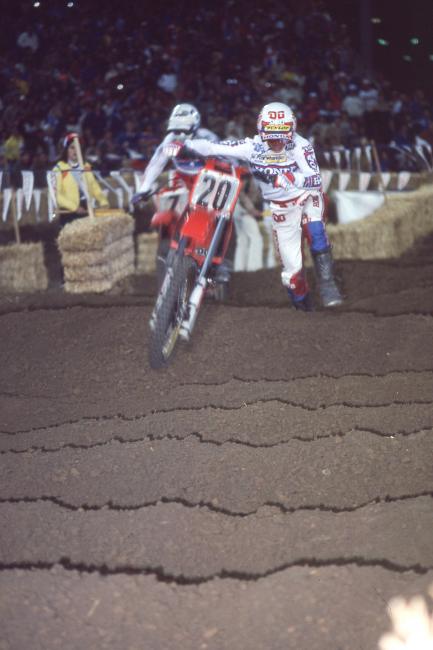 Check out Darrell Shultz grappling with his works Honda in the whoops—and he had bad knees to begin with!
