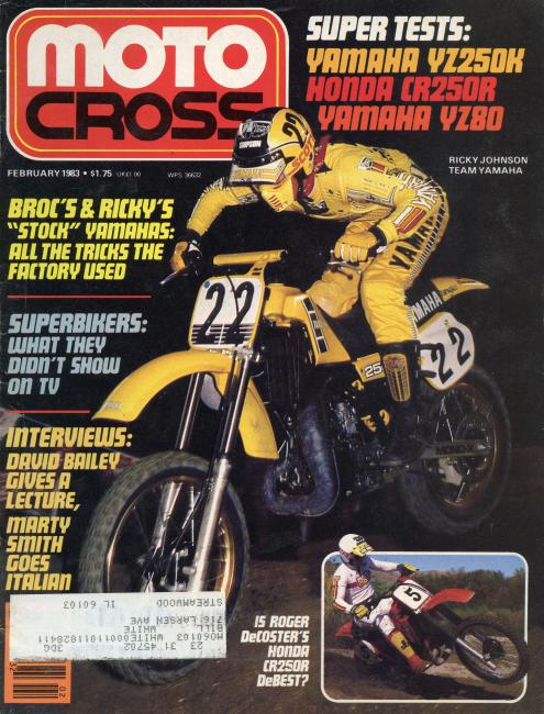Mark Barnett fought hard to keep his #1 plate in AMA Supercross in 1982 but came up short to Hansen. The Bomber did win a third straight 125 Motocross title.