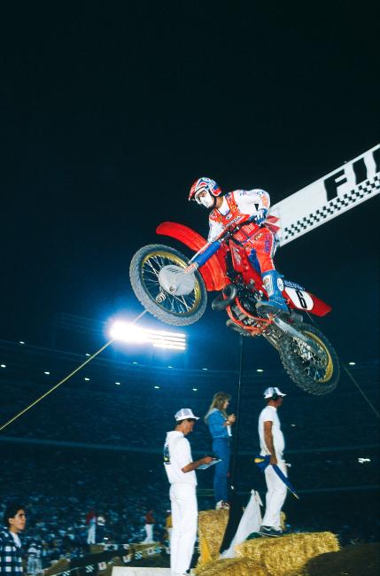 David Bailey drew first blood on his new teammate Rick Johnson with his Anaheim win.