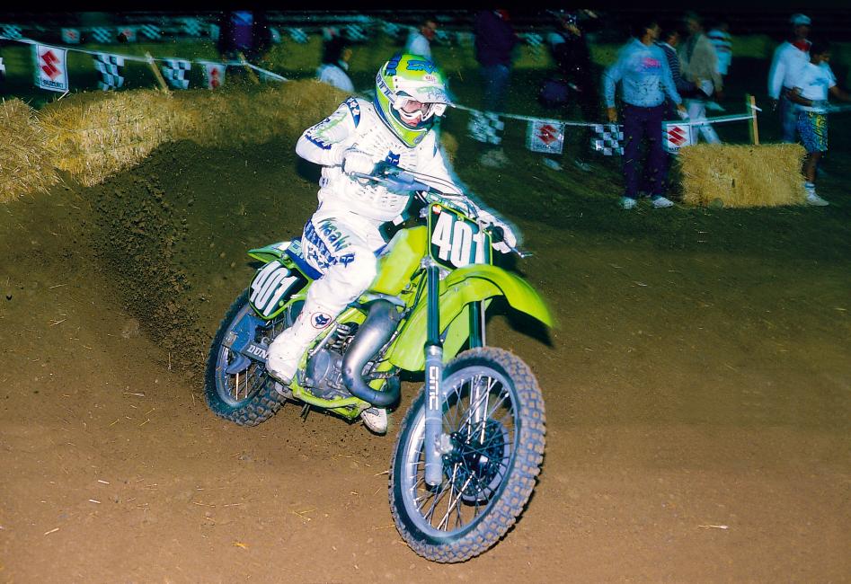 Team Green Kawasaki rider Donny Schmit won the 125 West Region title over Willie Surratt.
