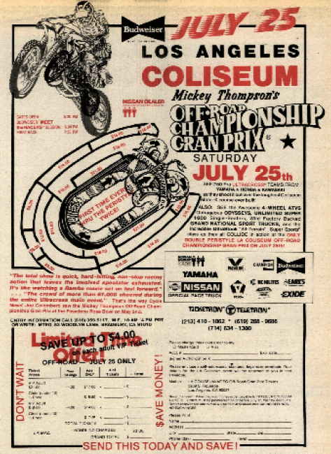 Team Honda’s David Bailey (left) and Rick Johnson were expecting to battle again in 1987 before Bailey’s injury in January.