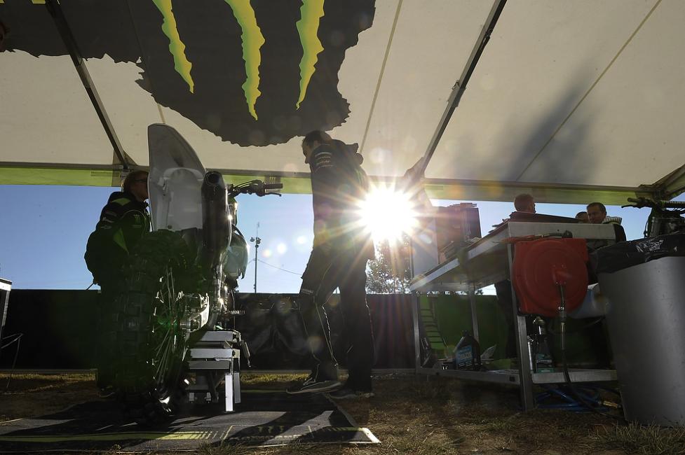 The Monster Energy Kawasaki team is busy testing before the GPs start in February. 