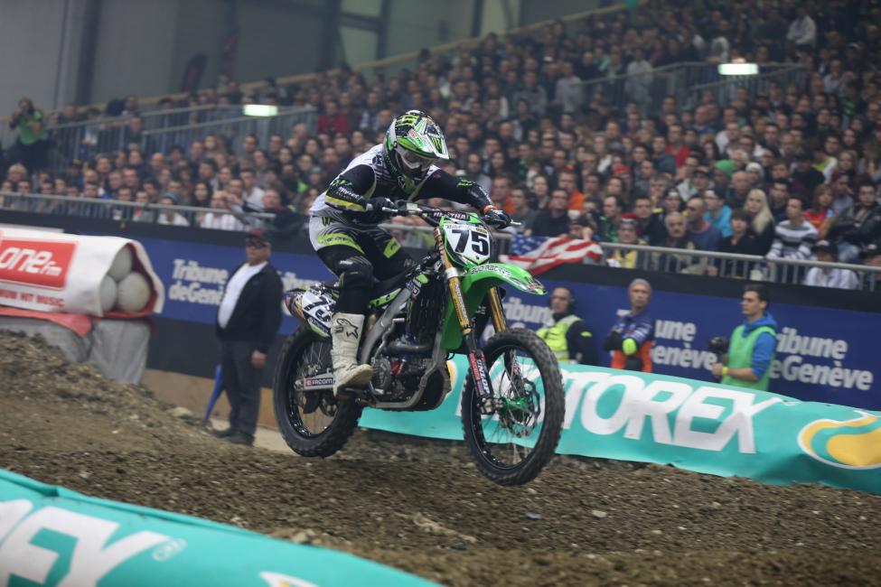 Hill finished on the podium Saturday night, in third place. 