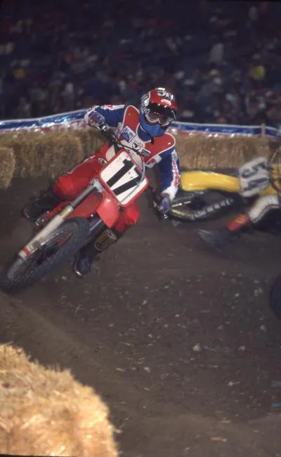 How about this fairly rare photo of Danny LaPorte on a Honda during the 1981 AMA Supercross Series. Whether he was on a Honda or a Suzuki, Danny 