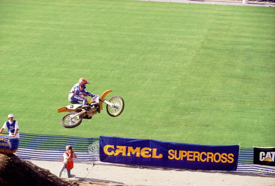Guy Cooper finished second in the 1992 Superbowl of Motocross at LA Coliseum, matching his career high. Again. 