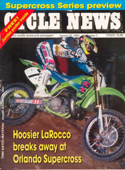Jean-Michel Bayle wore #1 in 1992, but he seemed like he would really rather have been road racing.