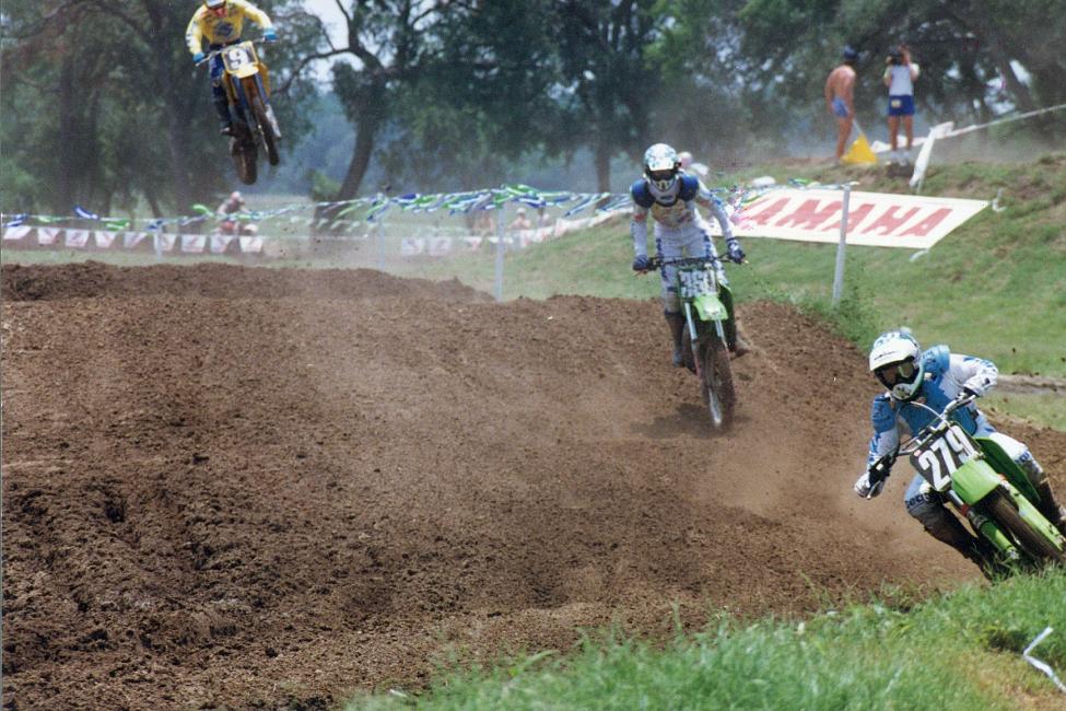 Langford leading Denny Stephenson (360) and Eric Kehoe (9) at the 1988 San Antonio National. 