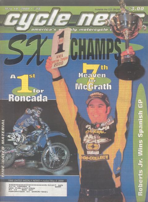 Jeremy McGrath claimed his seventh AMA Supercross crown in 2000.