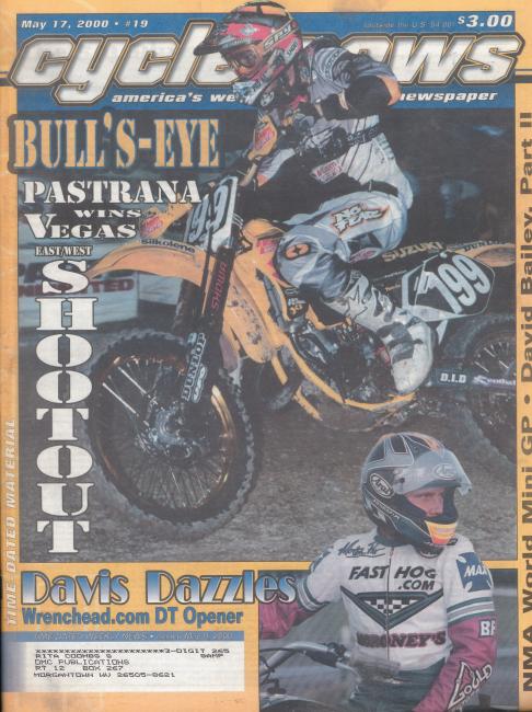 Travis Pastrana ended his rookie SX tour with a win at the East-West Shootout in Las Vegas.