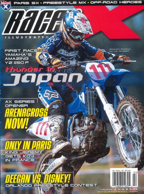 Ernesto Fonseca would debut the controversial YZ250F in Japan in the fall of 2000, then at Anaheim in 2001. He won both times.