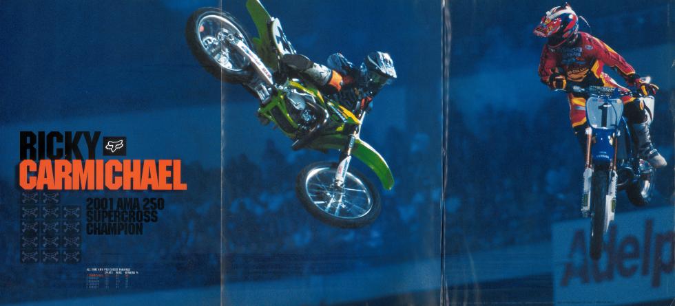The symbolic moment of the opening ceremonies at Anaheim 3, shot by Carlo Bagalini and used as a Fox Racing ad.