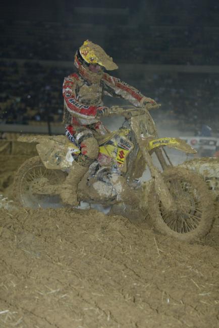 The muddiest supercross racer ever may have been Seville, Spain, and it was won by Daryl Hurley from New Zealand.