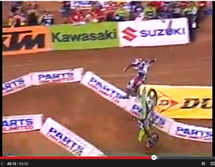 Stewart’s crash while leading at San Diego.