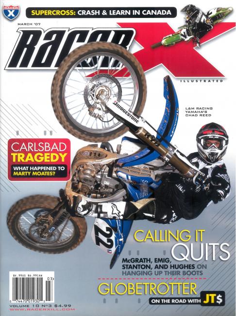 Chad Reed rode into 2007 with the same blue bike but a new team. 