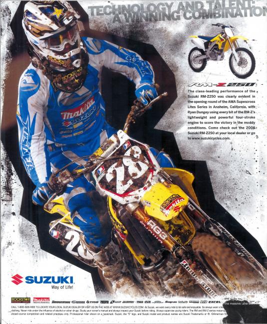 Rockstar/Makita Suzuki’s Ryan Dungey was starting to shine out west.