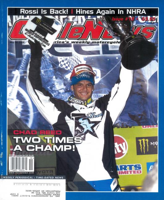 Chad Reed put on quite a display of toughness and hardship in gutting out his second title in AMA Supercross in 2008.