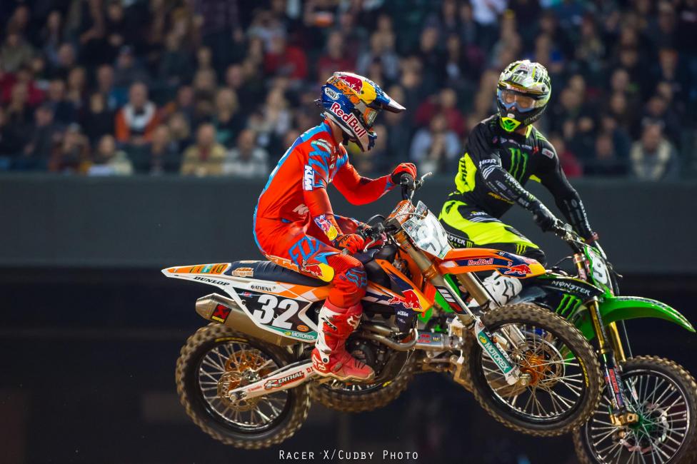 Justin Hill and Tyler Bowers put on one of the best shows of the night in their heat race.