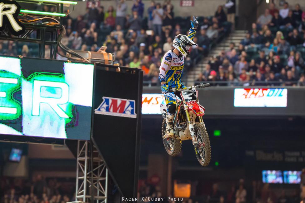 Eli Tomac won his first 450 main event on Saturday.
