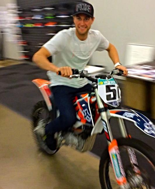 Dungey having some fun in the Fox offices. 