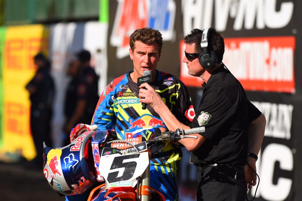 Dungey talks about his fast lap early in the day.