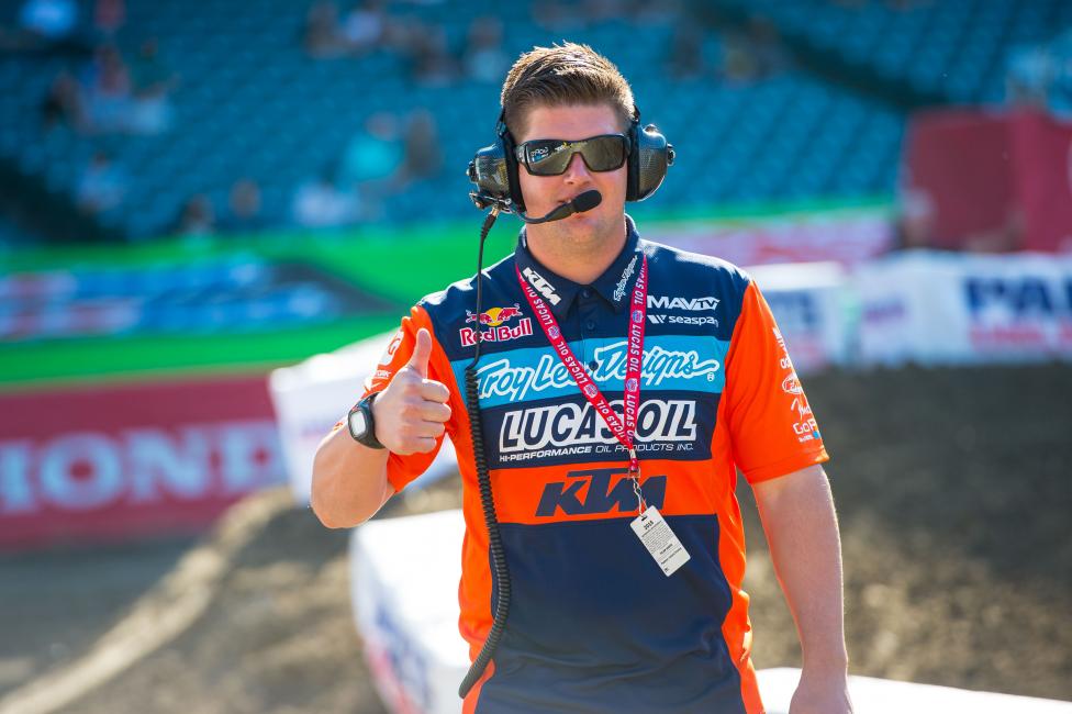 Lucas Oil/TLD KTM team manager Tyler Keefe 