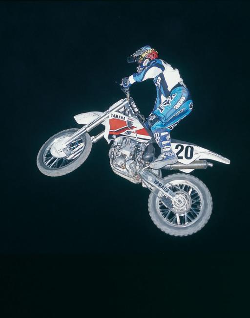 Before the AMA settled on its controversial four-stroke rule, Doug Henry won the 1997 Las Vegas Supercross on a prototype Yamaha.