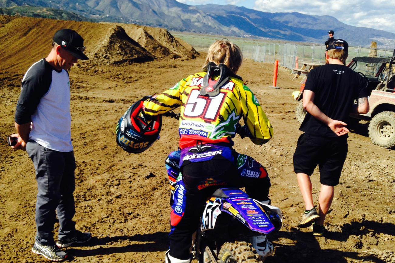 Barcia at the recent test session in California. 
