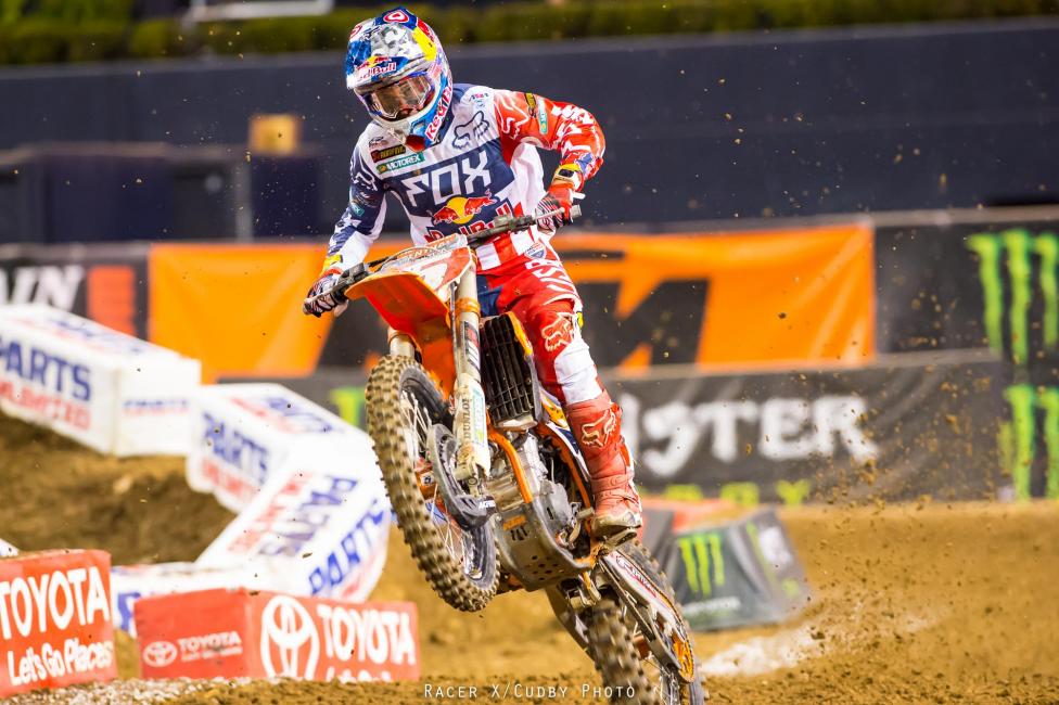There was nothing wrong with Ryan Dungey's ride, and he'll podium you to death in the points. This front pack is extremely close on speed, and this time Dungey didn't have that extra edge needed to track down Canard and Roczen. 