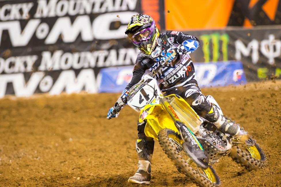 Check out the military numbers on Blake Baggett's Suzook. Blake was on a mission in San Diego, getting up to fifth at one point. 