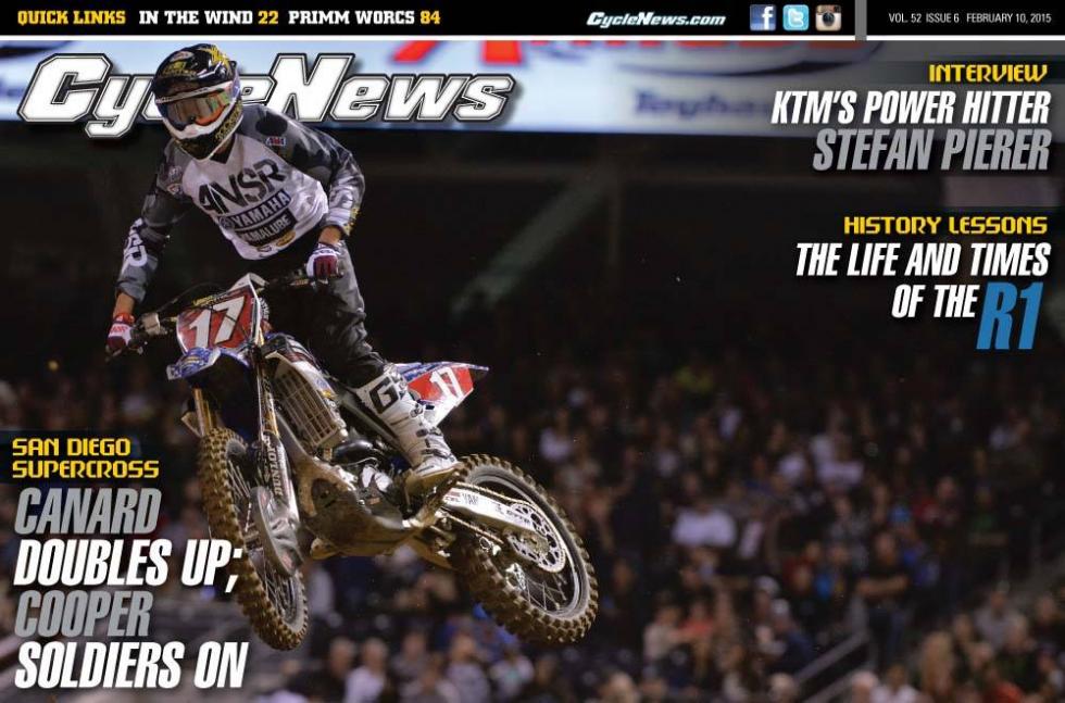 Cooper Webb on the cover of the new Cycle News. 