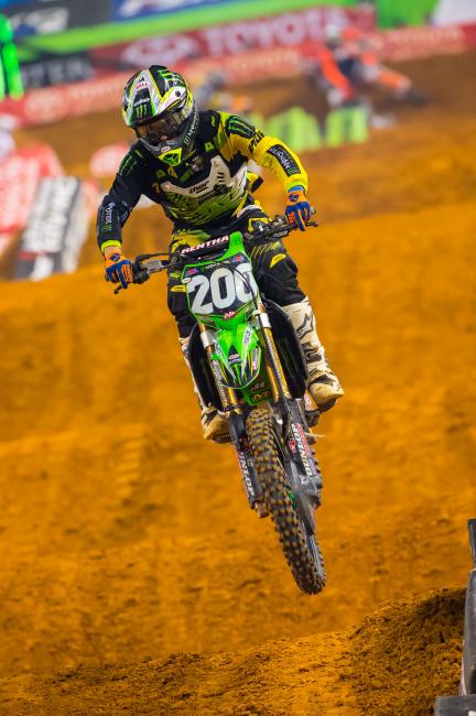 The Swiss rider was fast in his debut supercross. 