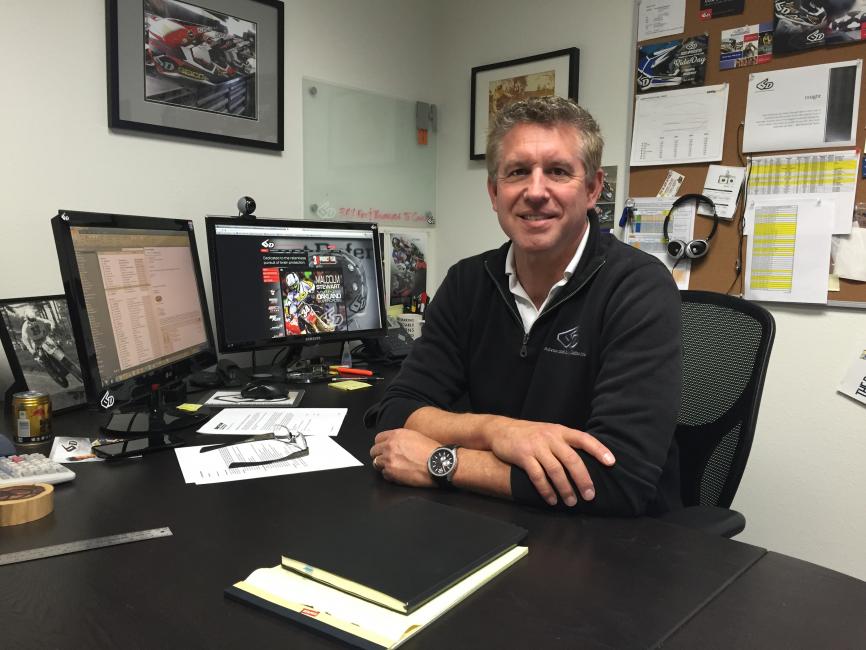 The man behind the helmets, Bob Weber.