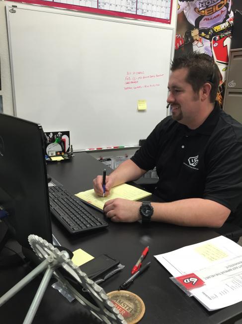 Scott Denison rocking his Christmas gift from Weber, the almighty headset. 