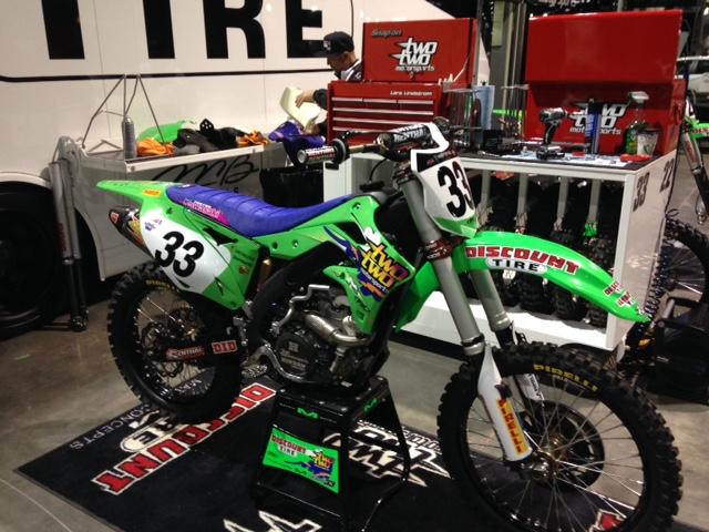 Josh Grant’s Discount Tire/TwoTwo Motorsports Kawasaki is not a two-stroke, but it does smack of the nineties!