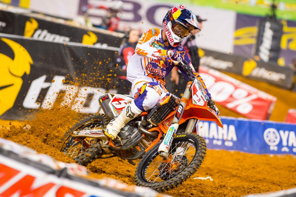 Ryan Dungey didn't look the gift horses in the mouth and rode away from ATL1 with a full race lead on the rest of the field.