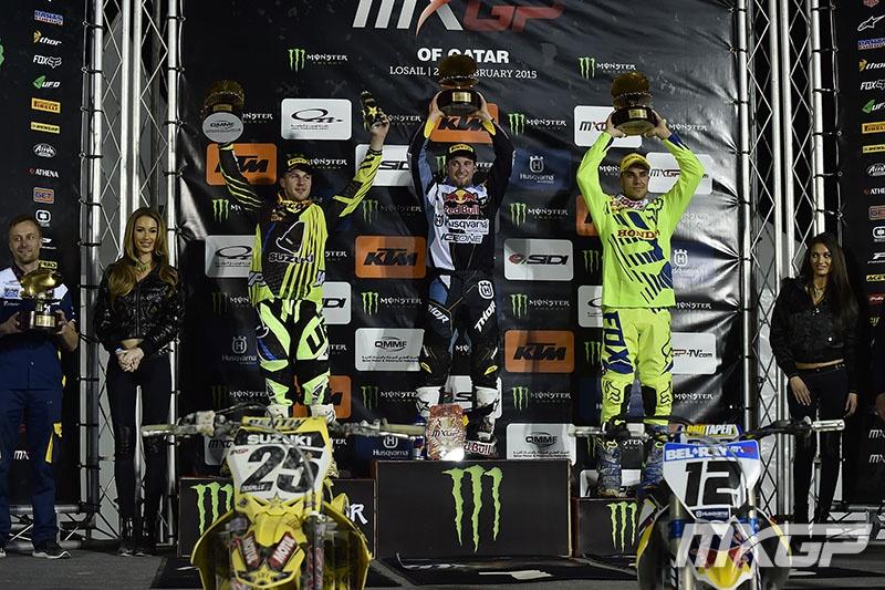 Desalle (left) and Paulin (right) joined Nagl on the podium. 