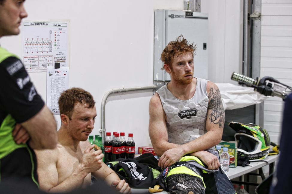 It was a tough start for RV (right) and teammate Tyla Rattray. 