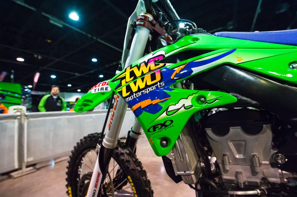 Reed's team had a slick take on the Chicken/Wardy/Kiedrowski/LaRocco 1990s era of Team Kawasaki.