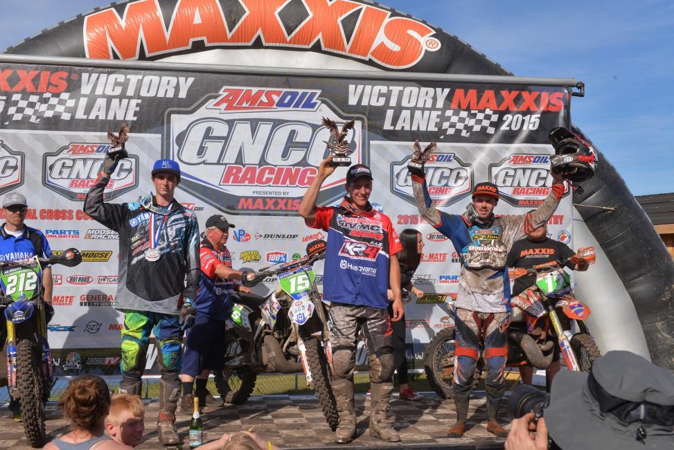 XC2 podium: (left) Ricky Russell, Nick Davis, (right) Jason Thomas.