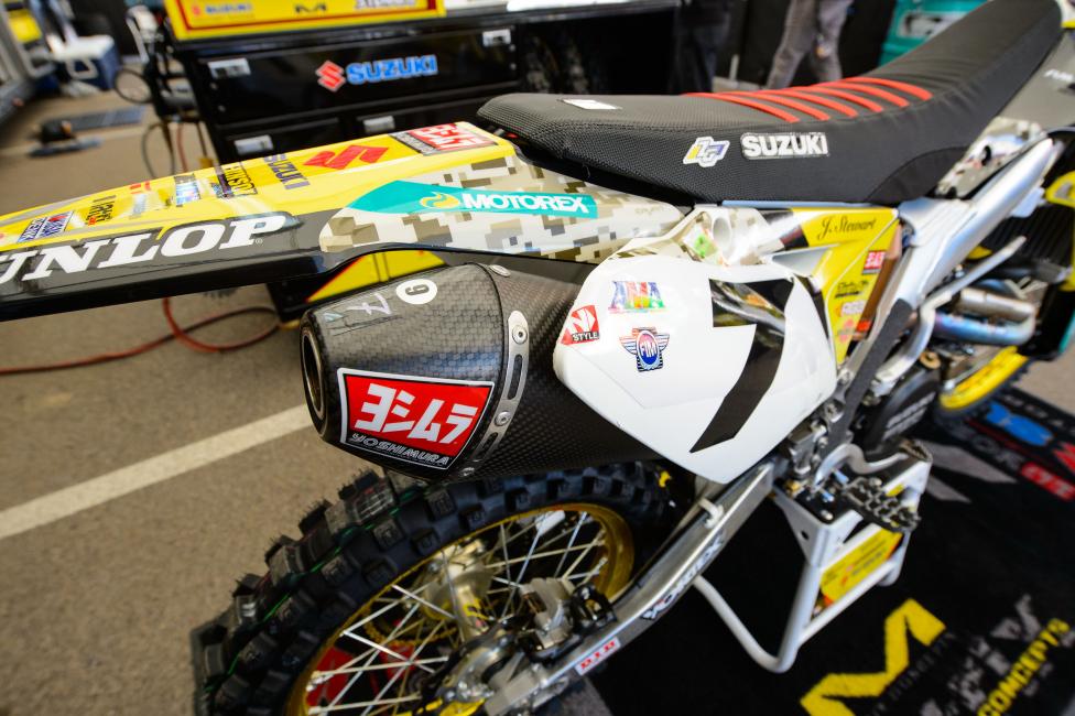 ... James Stewart's Suzuki in 2014. Digi-camo is in. 