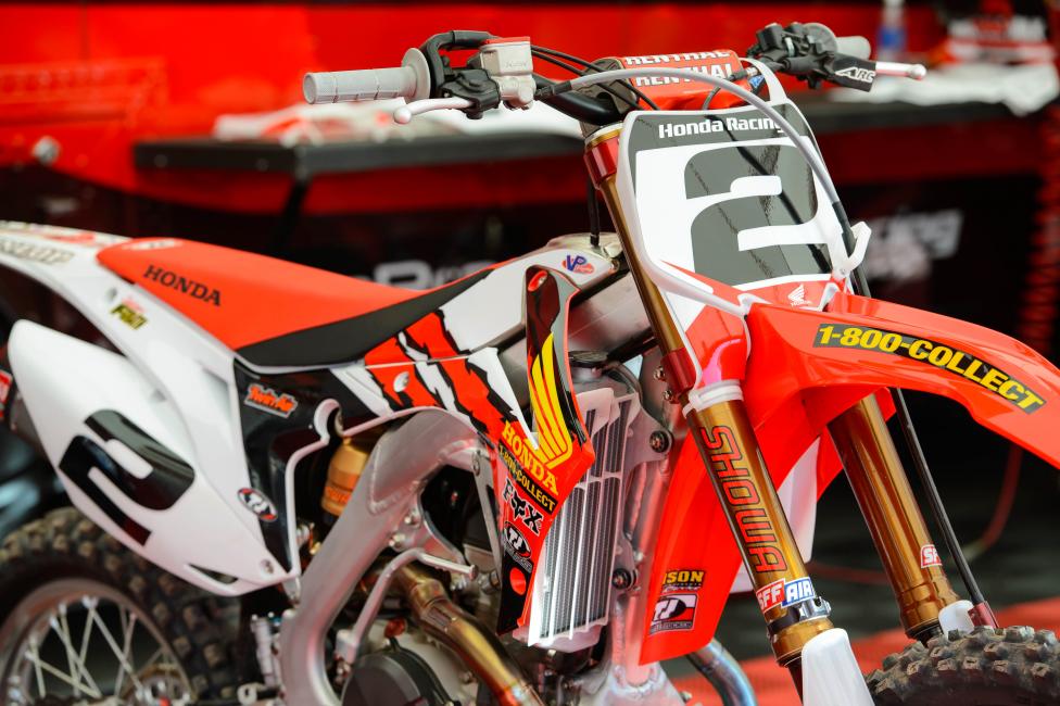 At last year's retro race at Anaheim, Honda built Jeremy McGrath a 1996-looking CRF to ride in opening ceremonies. 