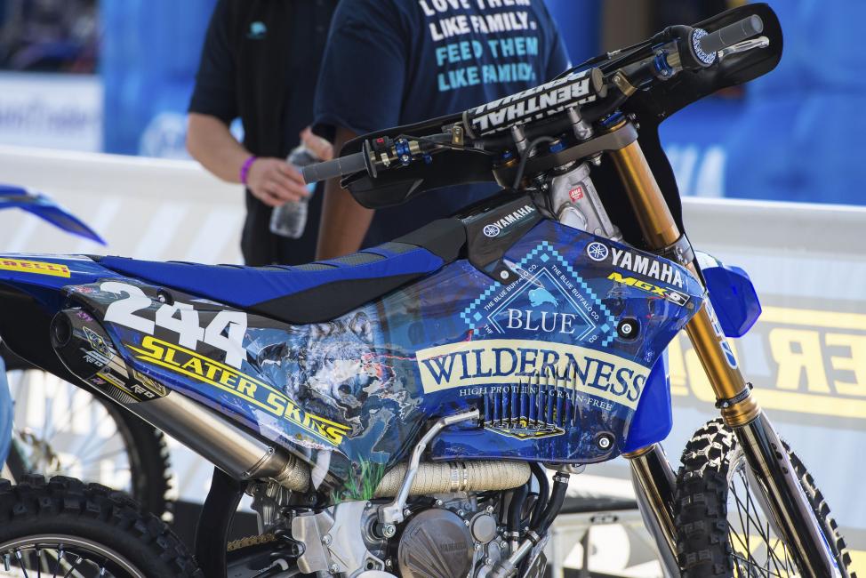 And we're not sure if this is retro or what, but we know Ryan Zimmer's bike looks a lot different than everything else.