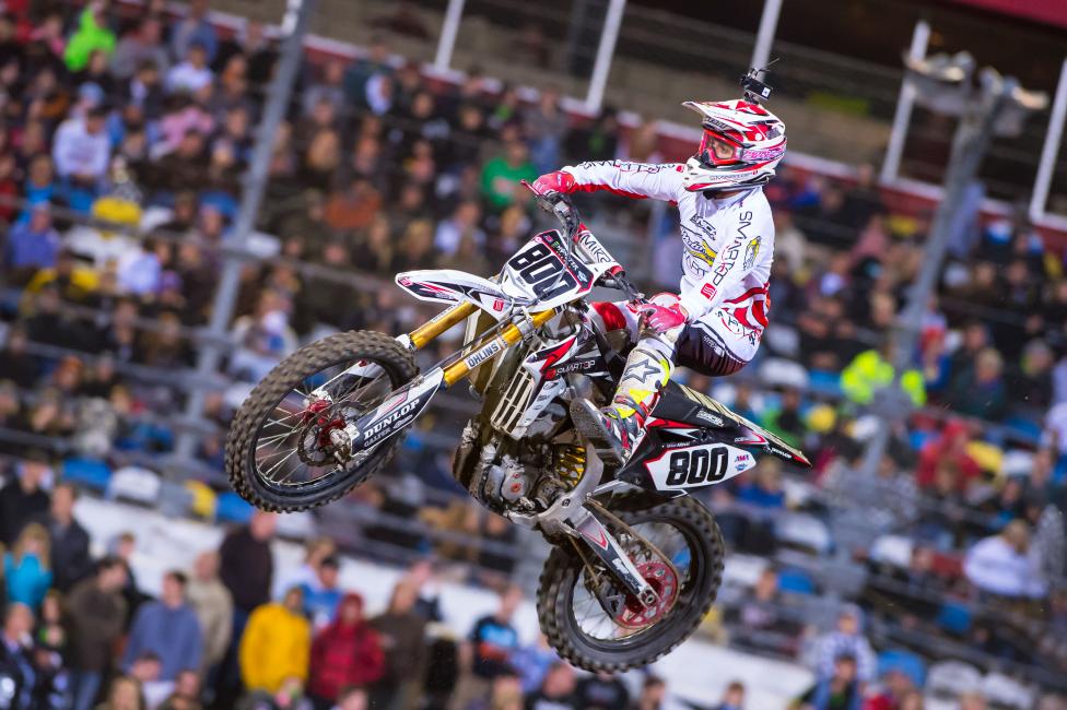 Mike Alessi hasn't shown the same speed since getting the holeshot at the first round. 