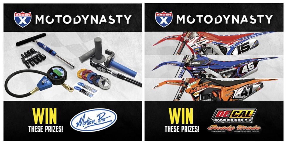 Even if you're not doing our MotoDynasty fantasy thing every week, you can pay a few bucks for just this weekend and win these prizes. Get in there!