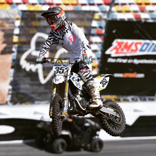 Jalek Swoll rolled to a bunch of wins on his mini-Husky at the RCamSX. The revamped brand is making a big push in the amateur ranks, too.