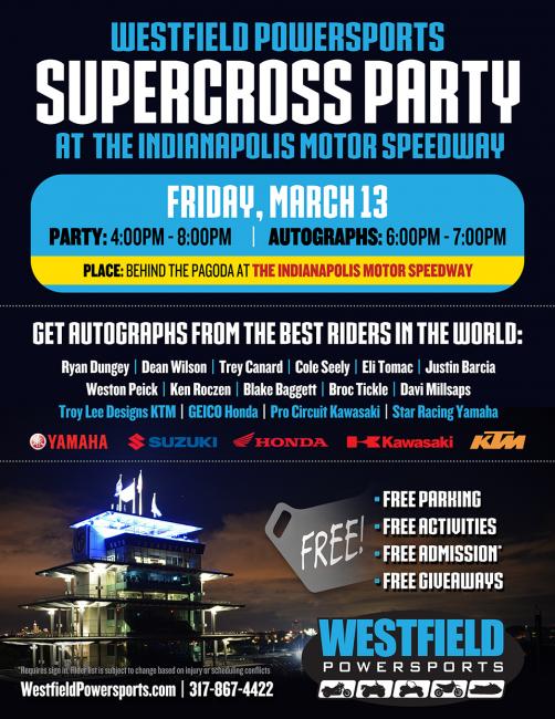 If you haven't done a supercross party in Indy yet, you've missed out. Very, very underrated city.